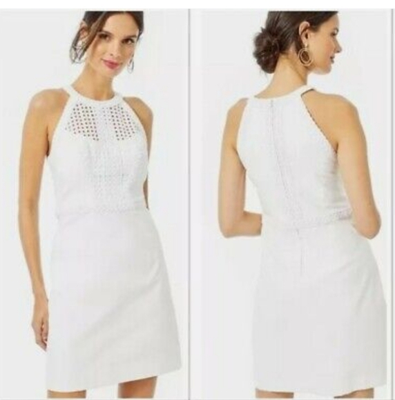 Lilly Pulitzer Charlize Halter Shift Dress in Resort White - Picture 4 of 14